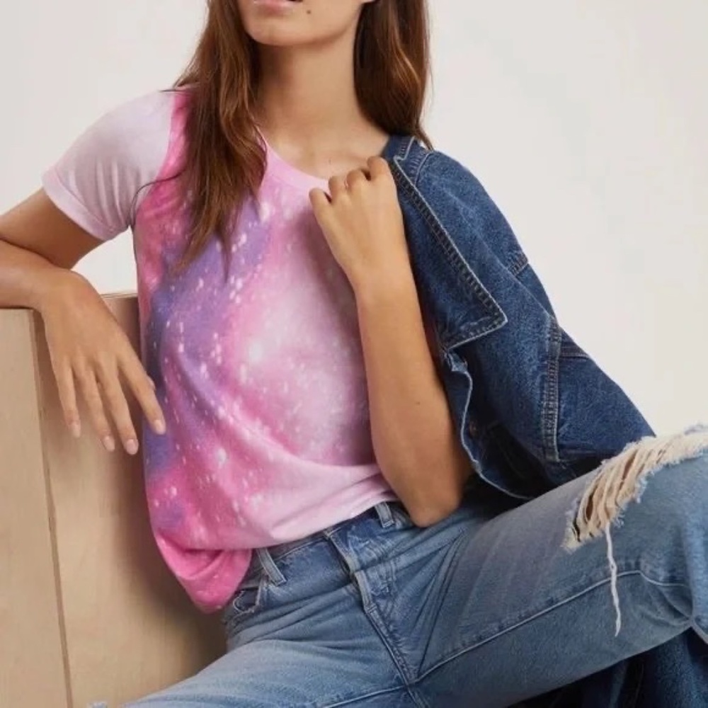 SOL ANGELES X ANTHROPOLOGIE Galaxy Tie Dye Shirt, size Medium